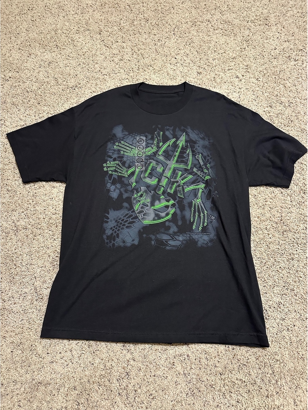 Chris Kyle CK Skull Logo Black Graphic T-Shirt Size XL
